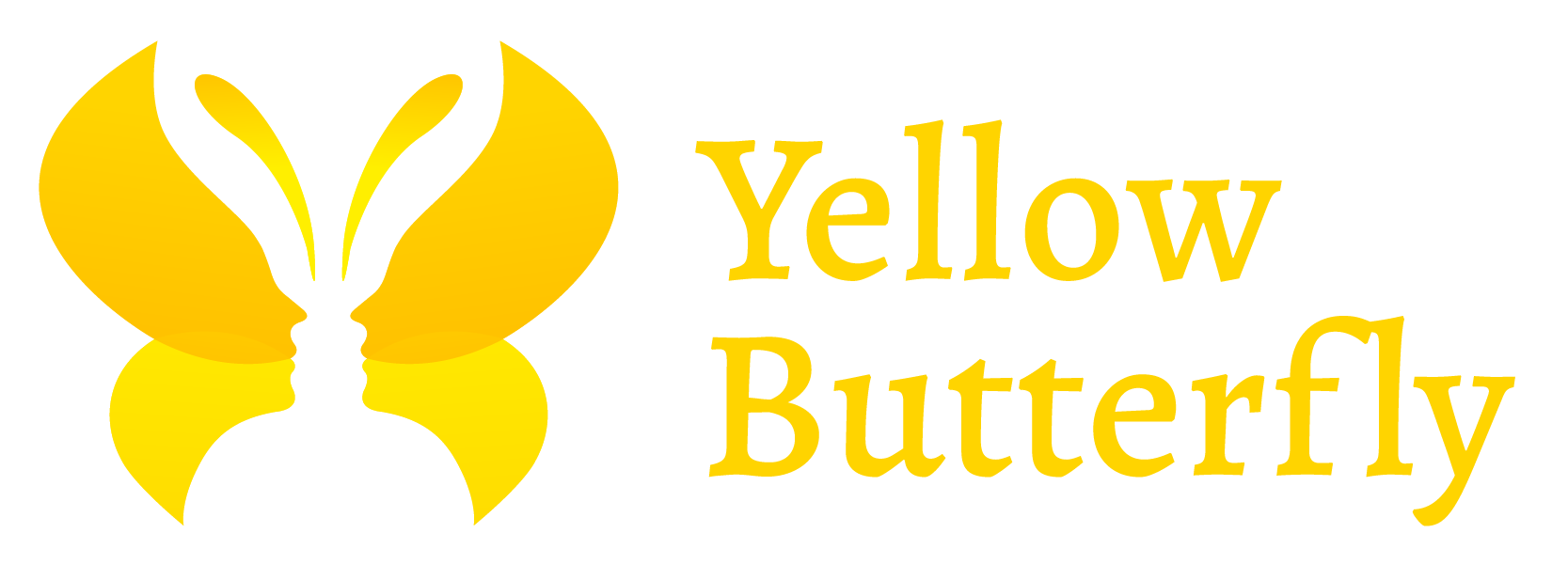 Yellow Butterfly Banner Logo.